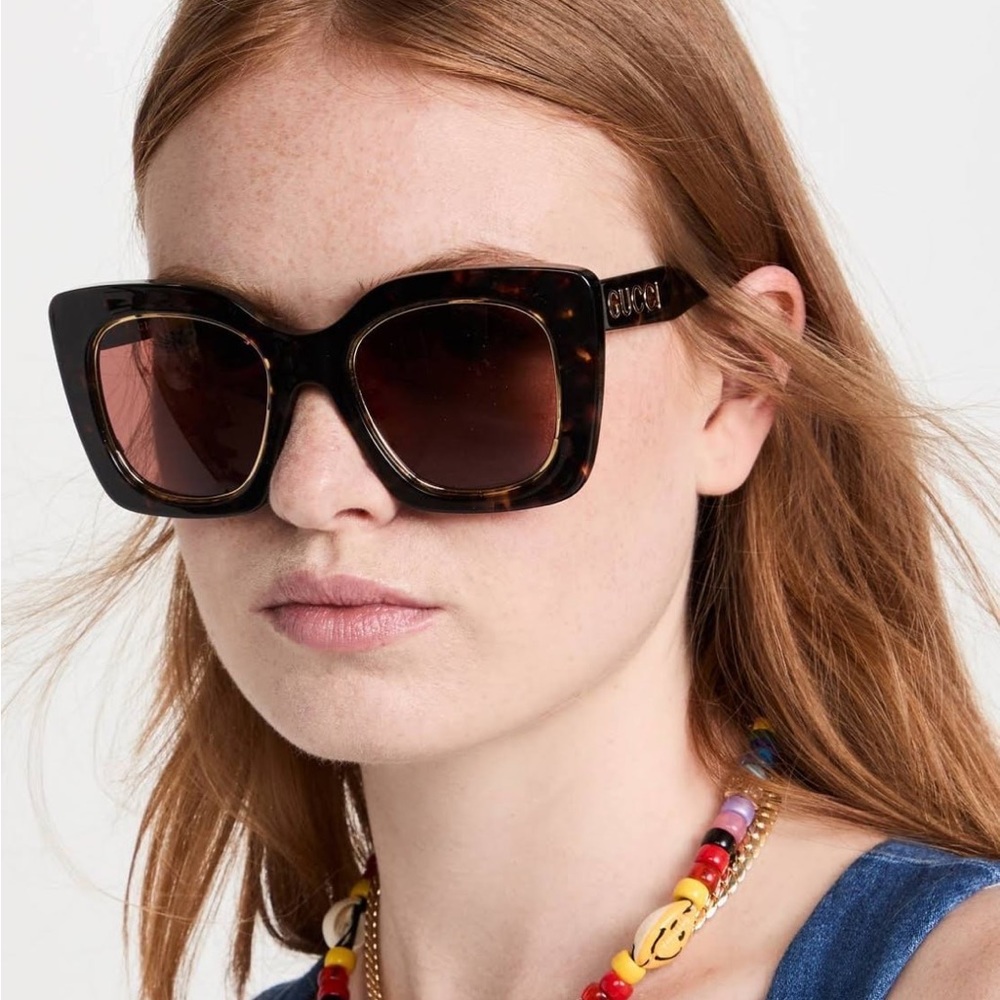 NEW GUCCI WOMEN BROWN SUNGLASSES GUCCI GG1151S 003 - Picture 5 of 9